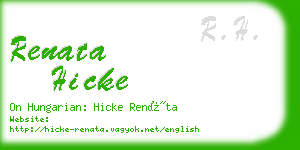 renata hicke business card